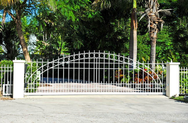 Picture of a white security fence
